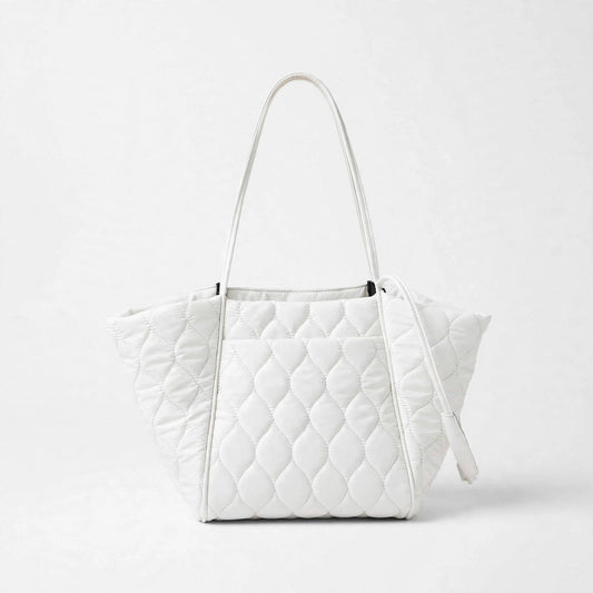 Le Nuage Tote - Diamond Quilted Blanc