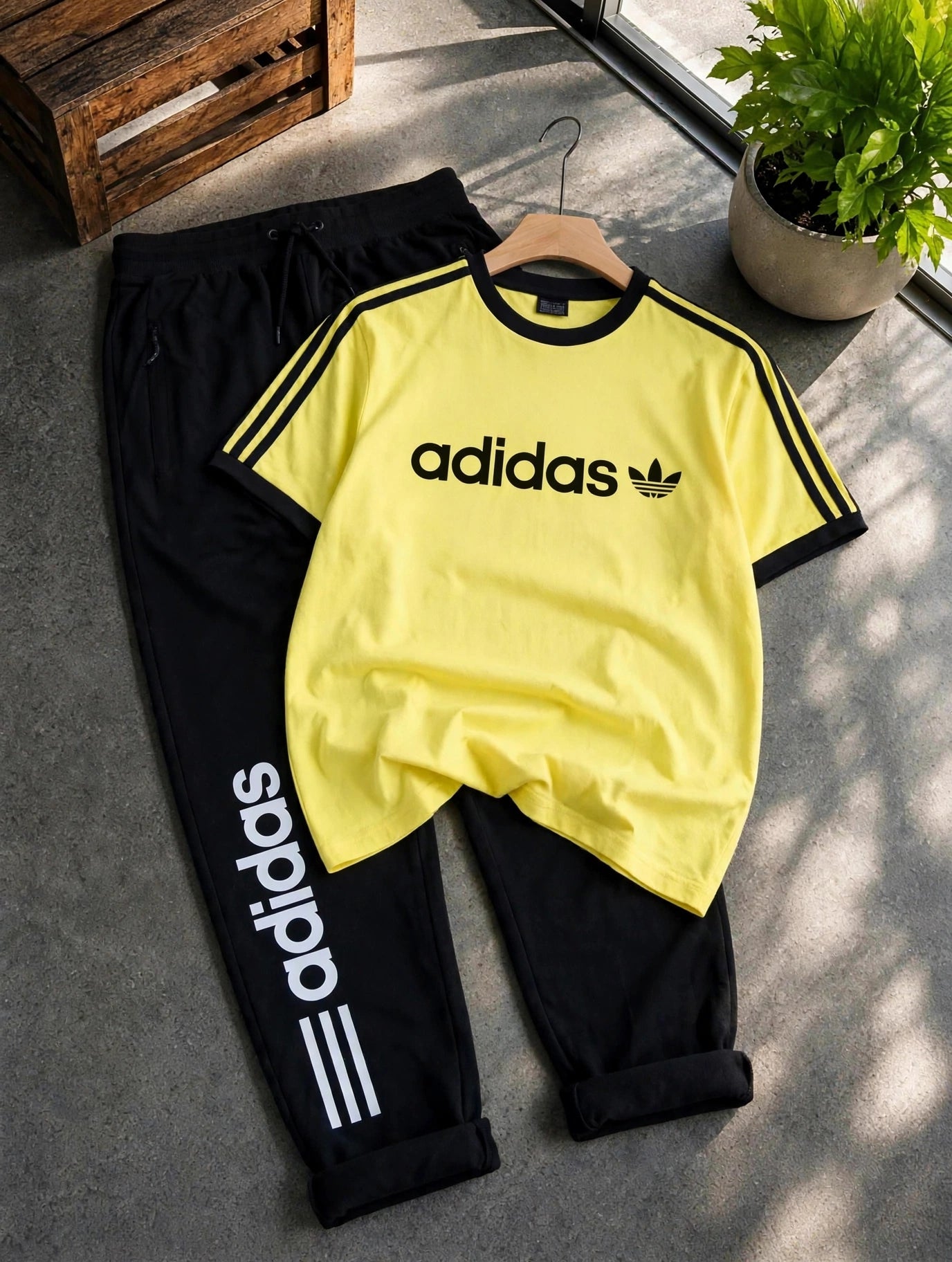 Summer T-Shirt + Track (Yellow & Black)