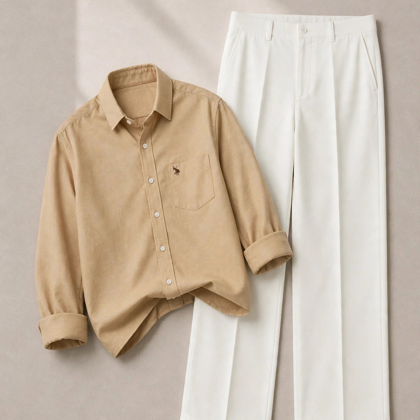 Full Sleeves Shirt for Men (Beige)