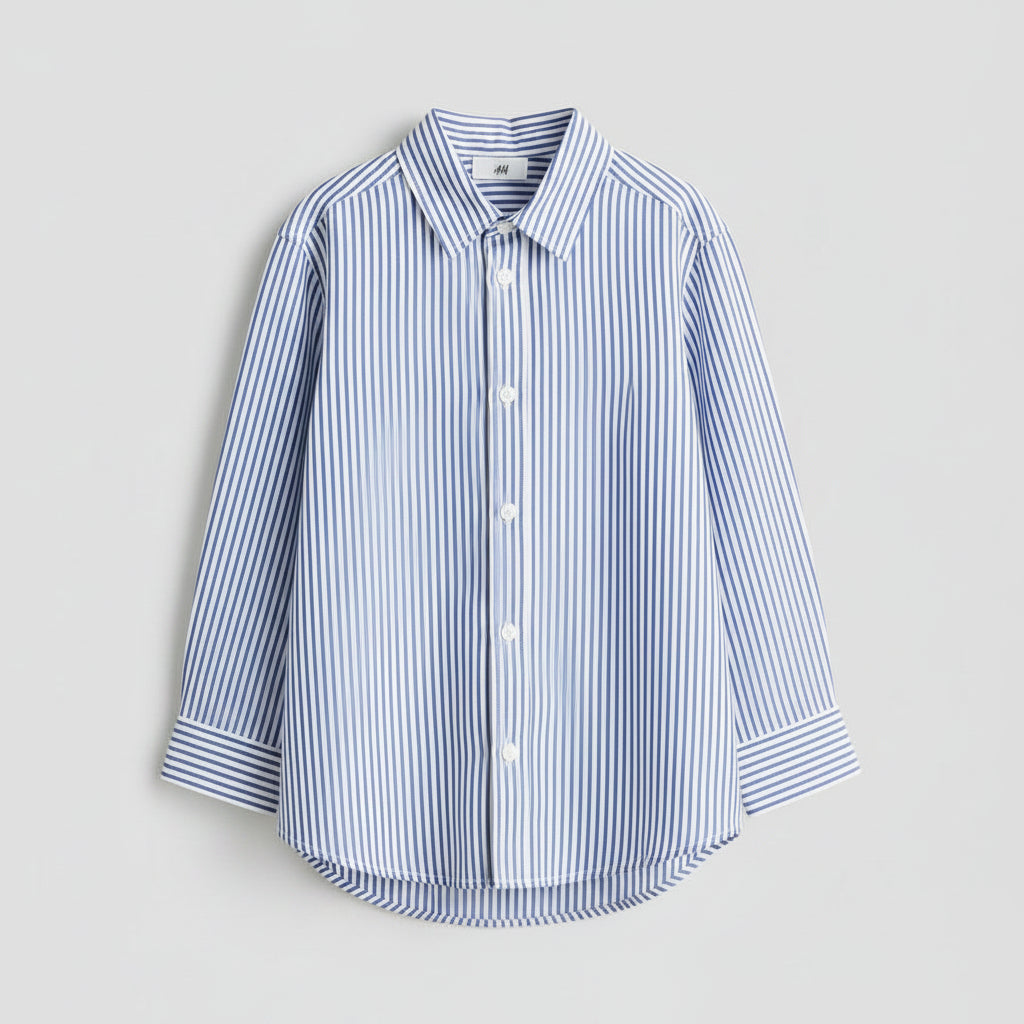 Cotton Striped Oversized Fit Shirt