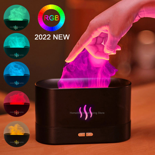 Aroma Diffuser Air Humidifier with Flame Lamp