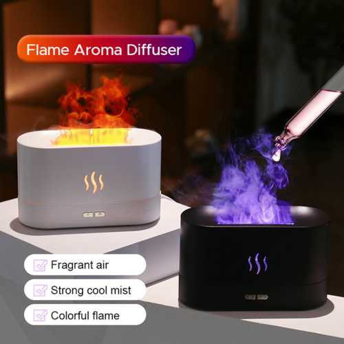 Aroma Diffuser Air Humidifier with Flame Lamp