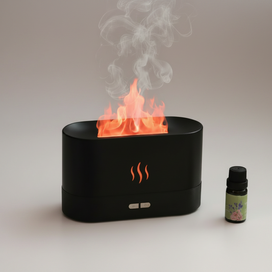 Aroma Diffuser Air Humidifier with Flame Lamp